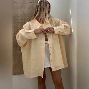 Boheme Goods Oxford Shirt in Beurre, XS